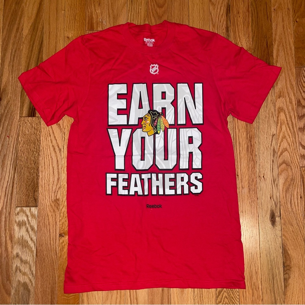 Chicago Blackhawks Earn Your Feathers Tee